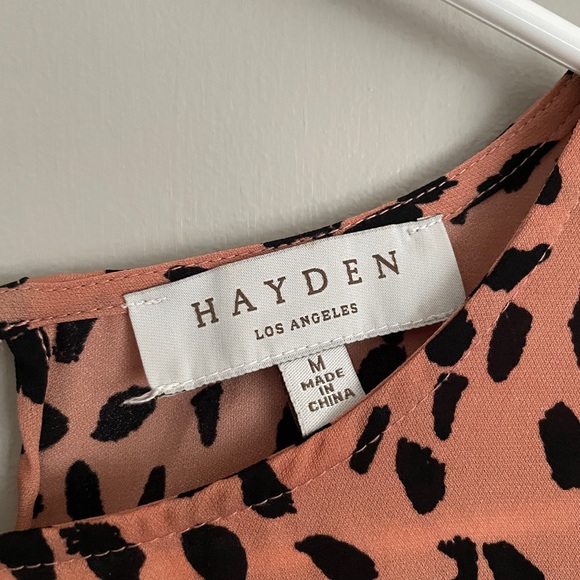 Hayden Orange/Coral and Black Abstract Animal Print Dress - Picture 6 of 7